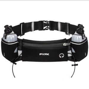 PYFK Upgraded Running Belt Hydration Belt - black